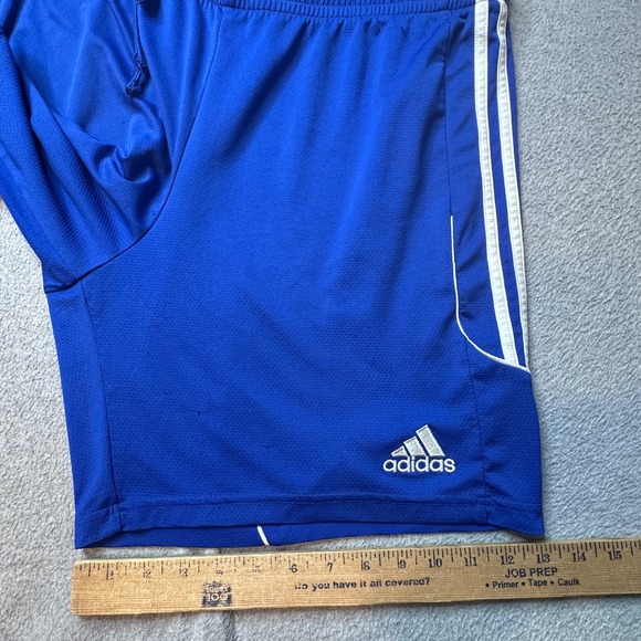 Adidas Shorts Mens XL Blue Climalite Soccer Athletic Z21561 3-Stripe Training - Picture 9 of 10